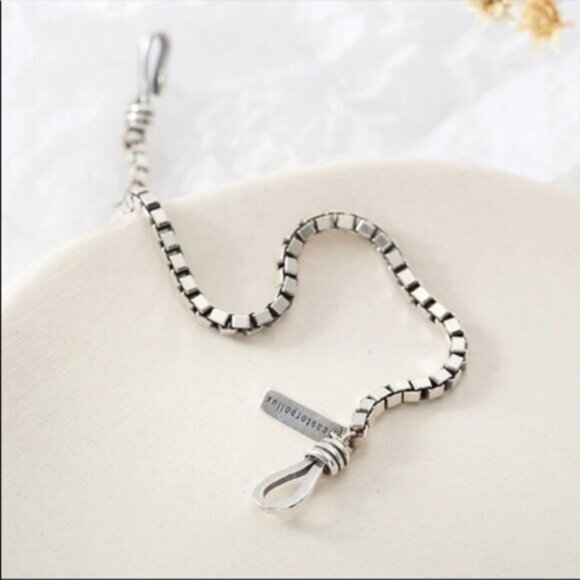 NEW 925 STERLING SILVER CHAIN BRACELET, NICE BRACELET, CUTE BRACELET - Picture 4 of 7